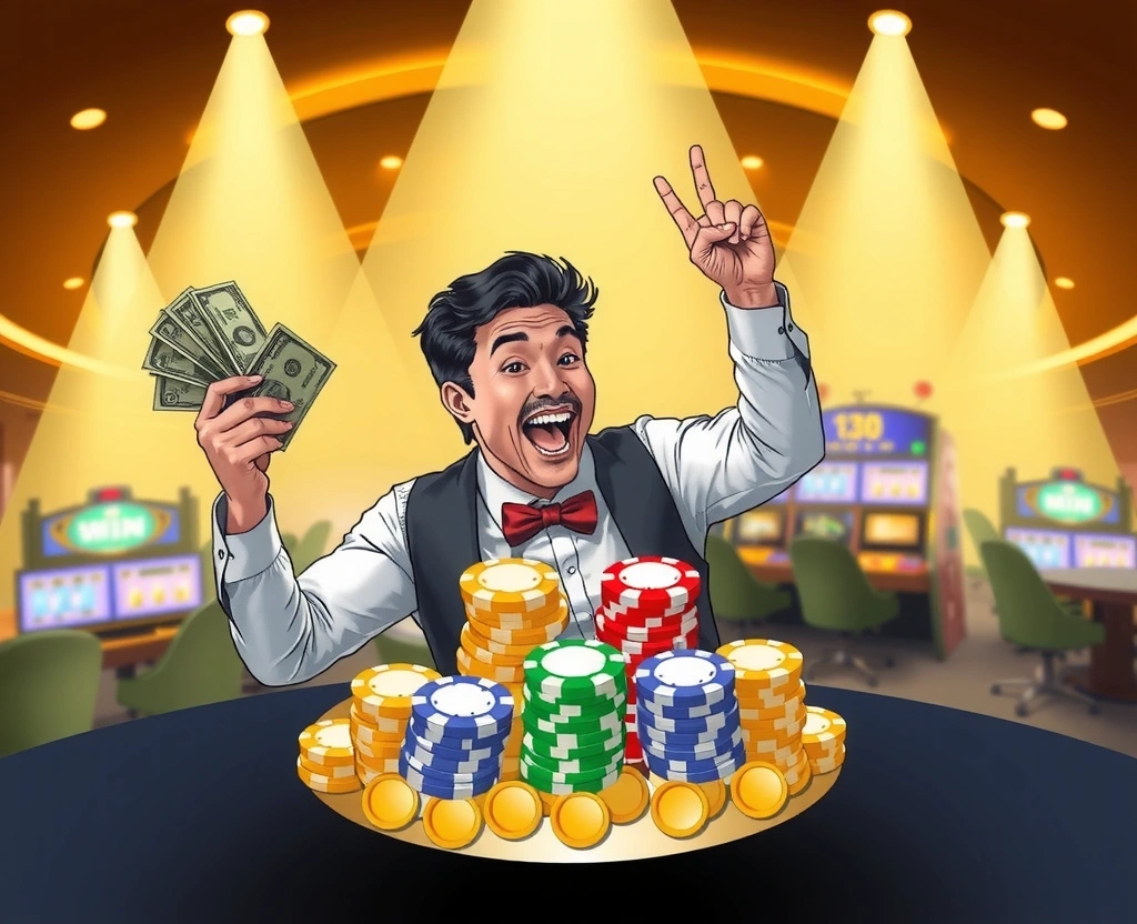 Jugador disfrutando de la experiencia de casino online