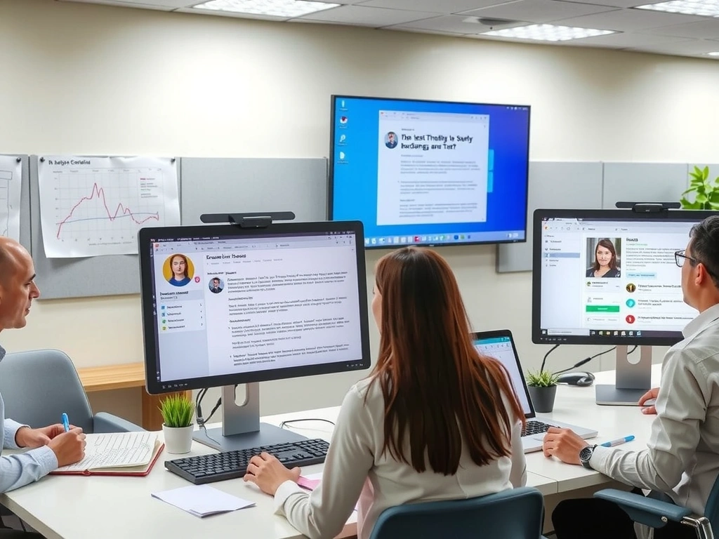 Equipo de moderadores revisando reseñas de calidad